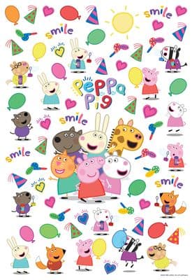 42.5 x 65cm Wall & Furniture stickers SET Peppa Pig's friends