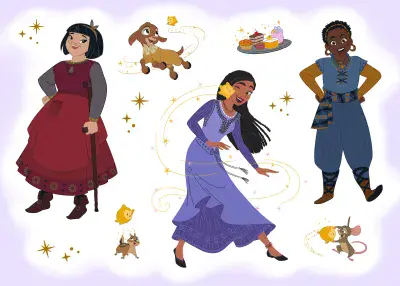 50 x 70 cm Disney Wish Wall Stickers Set Dance
