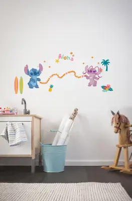 50 x 70 cm Wall and Furniture Stickers Decals Set Disney Stitch Aloha