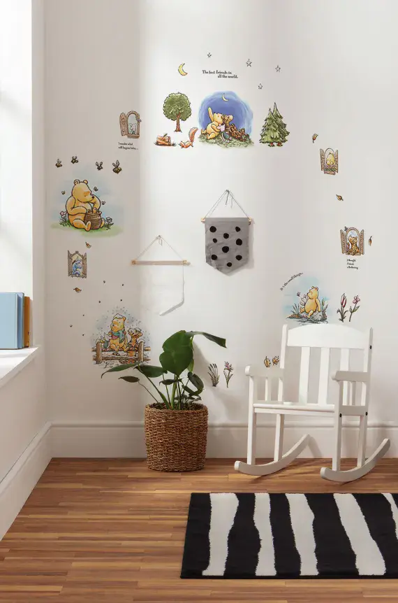 Winnie The Pooh Disney childrens bedroom wall decal stickers 50x70cm | Shop online