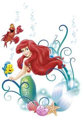 50 x 70 cm Wall & Furniture stickers set DISNEY Mermaid Ariel