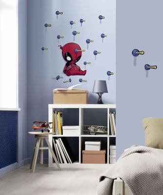 50 x 70 cm Wall & Furniture stickers SET Marvel Deadpool Shootout