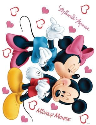 65 x 85 cm Wall & Furniture stickers decals Disney Minnie and Mickey & kisses