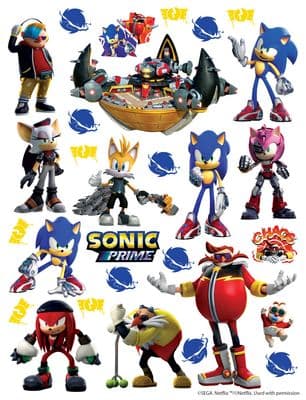 65 x 85 cm Wall & Furniture stickers SET Gamer room Sonic the Hedgehog