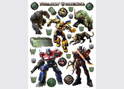 65 x 85 cm Wall & Furniture stickers SET Transformers large decals set