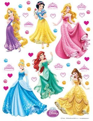 65 x 85cm Wall & Furniture sticker decal Princesses Disney SET