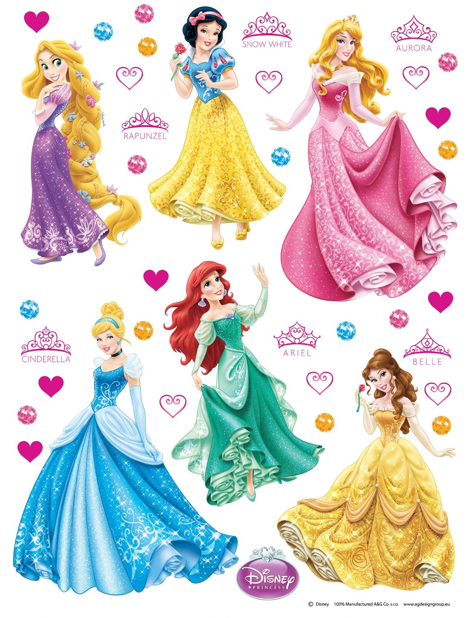 Disney Princesses Interior wall decal sticker 65x85cm | Shop online