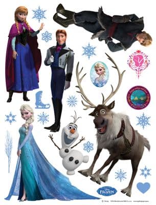 65 x 85cm Wall & Furniture stickers decals Disney Frozen  Characters SET