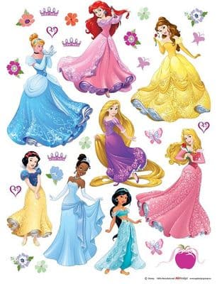 65 x 85cm Wall & Furniture stickers decals Princesses Disney SET