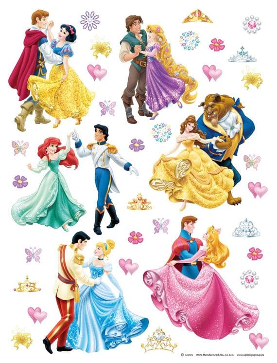 Disney Princesses  Interior wall decal sticker 65x85cm | Shop online