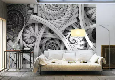 Abstract design giant wall mural