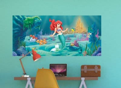 Ariel Mermaid mural wallpaper 202x90cm panoramic