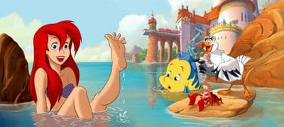 Ariel Mermaid panoramic mural wallpaper 202x90cm