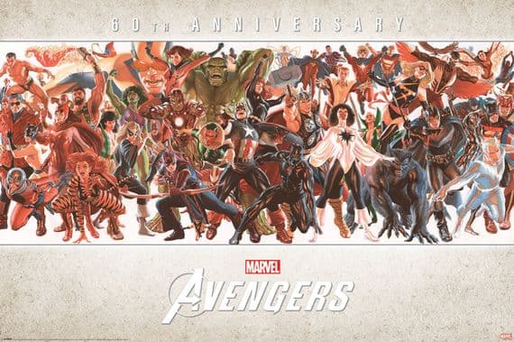 Avengers Characters Marvel  61x91,5 cm Poster | Buy it now