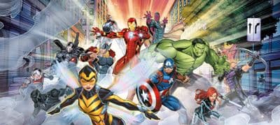 Avengers panoramic mural wallpaper 202x90cm 