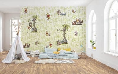Bedroom Mural Wallpaper Winnie the Pooh forest