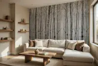 Birch Forest in the Water Wall Mural | Premium Non-Woven | Shop online