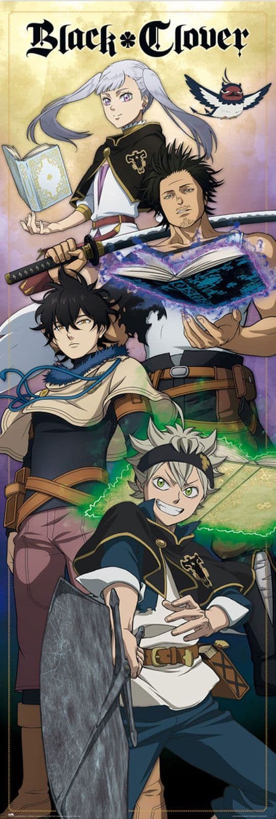 Black Clover door size 53x158 cm Poster | Buy it now