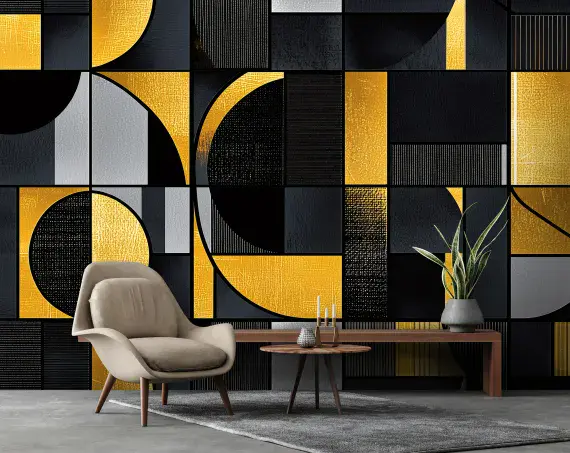 Modern Black Photo Wallpapers for Home Interior Walls  | Buy it online