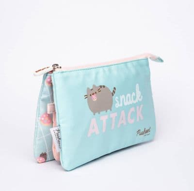 Blue Pusheen Cat Pencil Case Pen Holder Stationary School Gifts for Girl