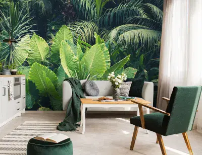 Botanical Bedroom Non-Woven Photo Wallpaper 312x219cm