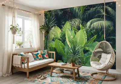 Botanical Bedroom Non-Woven Photo Wallpaper 312x219cm