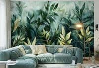 Large Plants Living Room Photo Wallpaper | Buy it online from UK shop