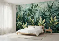 Large Plants Living Room Photo Wallpaper | Buy it online from UK shop