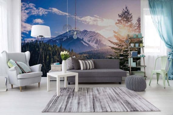 Mountains giant paper photo wallpaper for bedroom | Allwallpapers