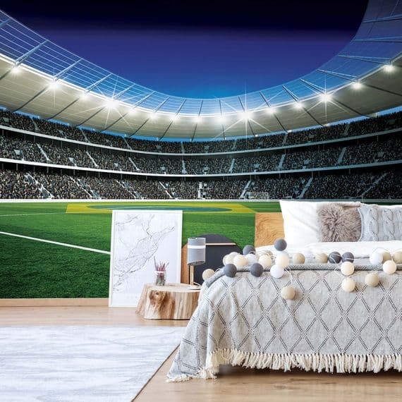 Football Stadium wall mural for kids room | Homewallmurals