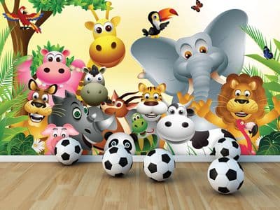 Childrens Wallpaper Nursery Animals Wall Mural
