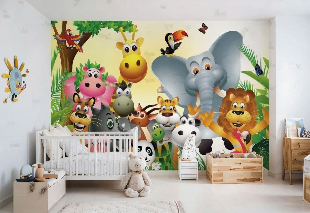 Jungle Animals wallpaper murals | Homewallmurals Shop
