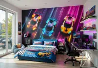 Boy's Bedroom Photo Wallpapers Racing Cars  | Buy it online