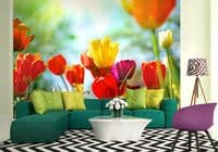 Wall murals for home walls Colourful Tulips | Online store