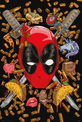 Deadpool Bullets and Chimichangas Poster 61x91.5cm large NEW Marvel