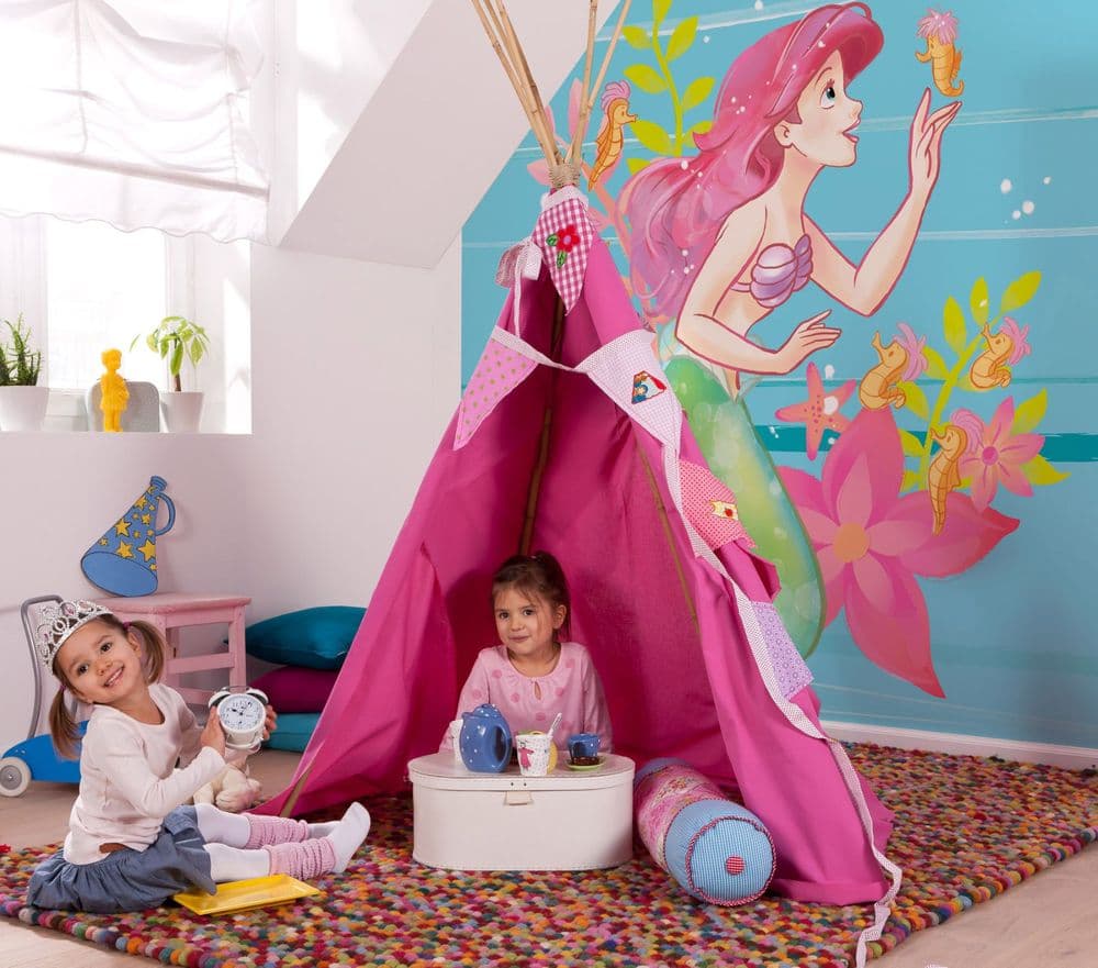 Disney Ariel Mermaid bedroom wall mural wallpaper 200 x 280 cm | Shop ...