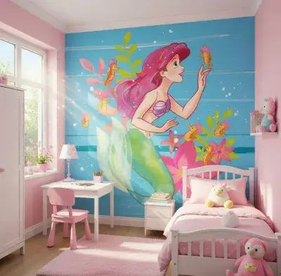Digital printing wallpaper Ariel Little Friends 250 x 250 cm
