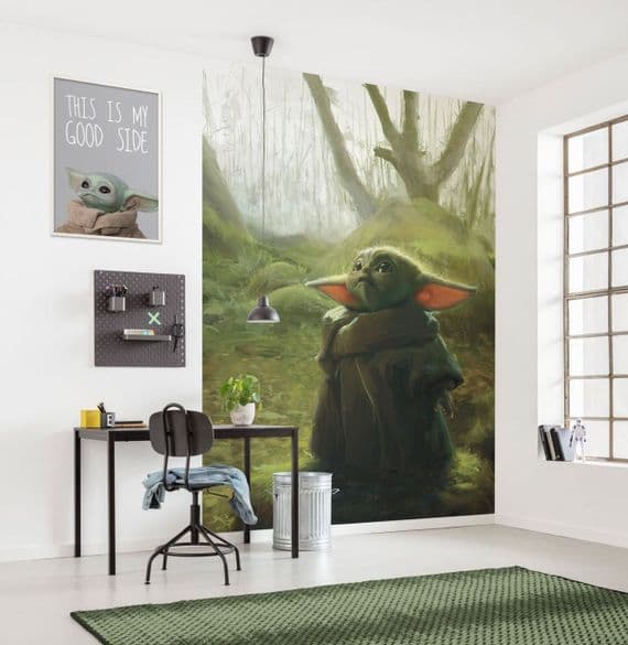 Star Wars Mandalorian Grogu interior walls wall mural wallpaper | Buy it now