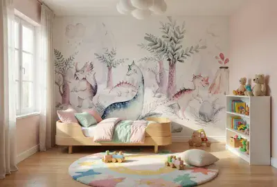 Dinosaurs 384x260 baby bedroom wall mural wallpaper Premium