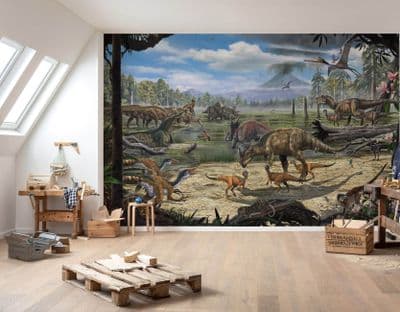 Dinosaurs land bedroom Wallpaper Wall Mural 450x280 cm