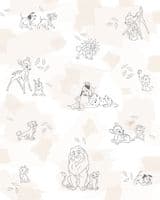 Disney Animals baby bedroom wall mural wallpaper 200 x 250 cm | Shop online
