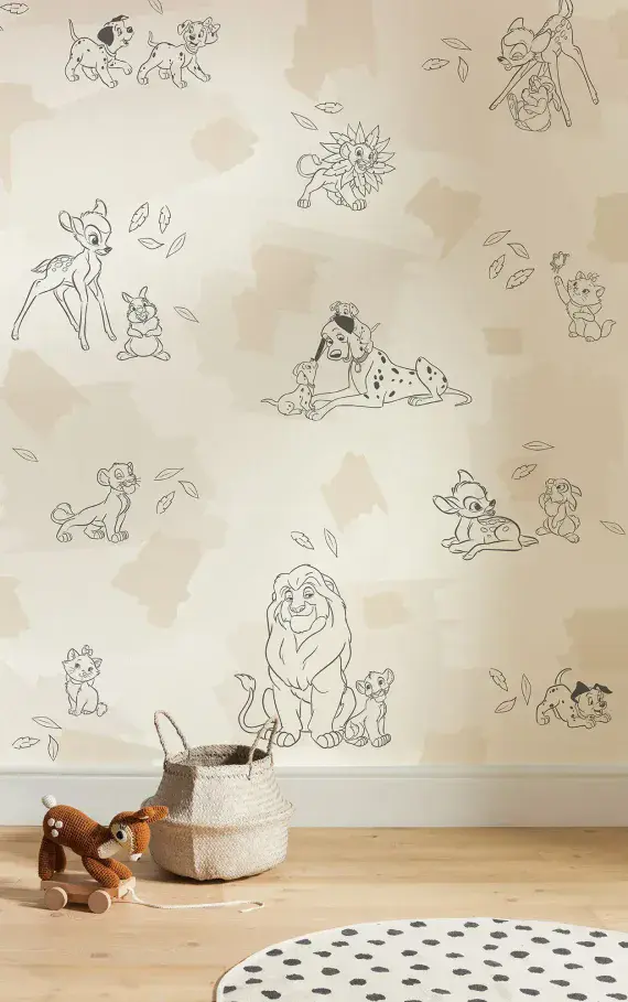 Disney Animals baby bedroom wall mural wallpaper 200 x 250 cm | Shop online