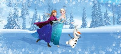 Disney Elsa & Anna Panoramic mural wallpaper 202x90cm