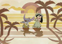 Disney Lilo and Stitch nursery wall mural wallpaper 350 x 250 cm | Shop online