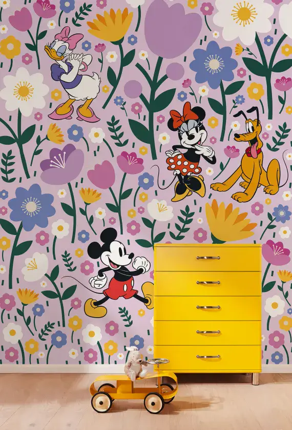 Disney Minnie Mouse baby girl wall mural wallpaper 200 x 250 cm | Shop online