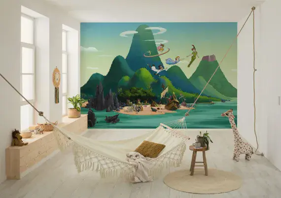 Disney Peter Pan bedroom wall mural wallpaper 400 x 250 cm | Shop online