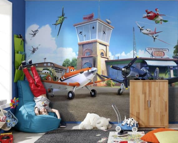 Disney Planes Photo Wallpaper 368x254 cm Kids Bedroom Wall Mural