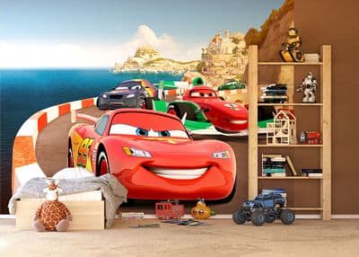 Disney Premium Cars 2 race wall mural