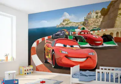 Disney Premium Cars 2 race wall mural
