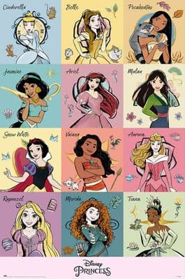 Disney Princess Brush Strokes Poster 61x91,5cm NEW
